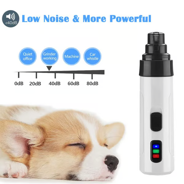 Quiet Electric Pet Nail Grinder with USB Charging